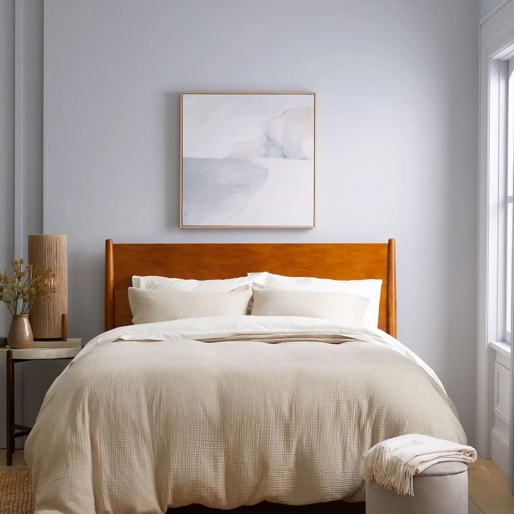 NEW!! Organic Airy Gauze Duvet Cover ~ Full / Queen In Dune Color